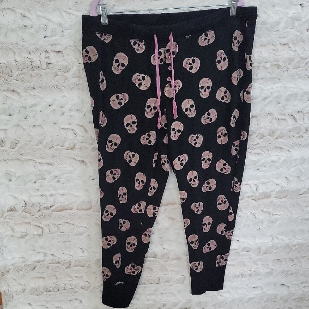 torrid Sleep | Black Skull Print Joggers | Womens Sz 2 (XXL) | Lounge, Goth